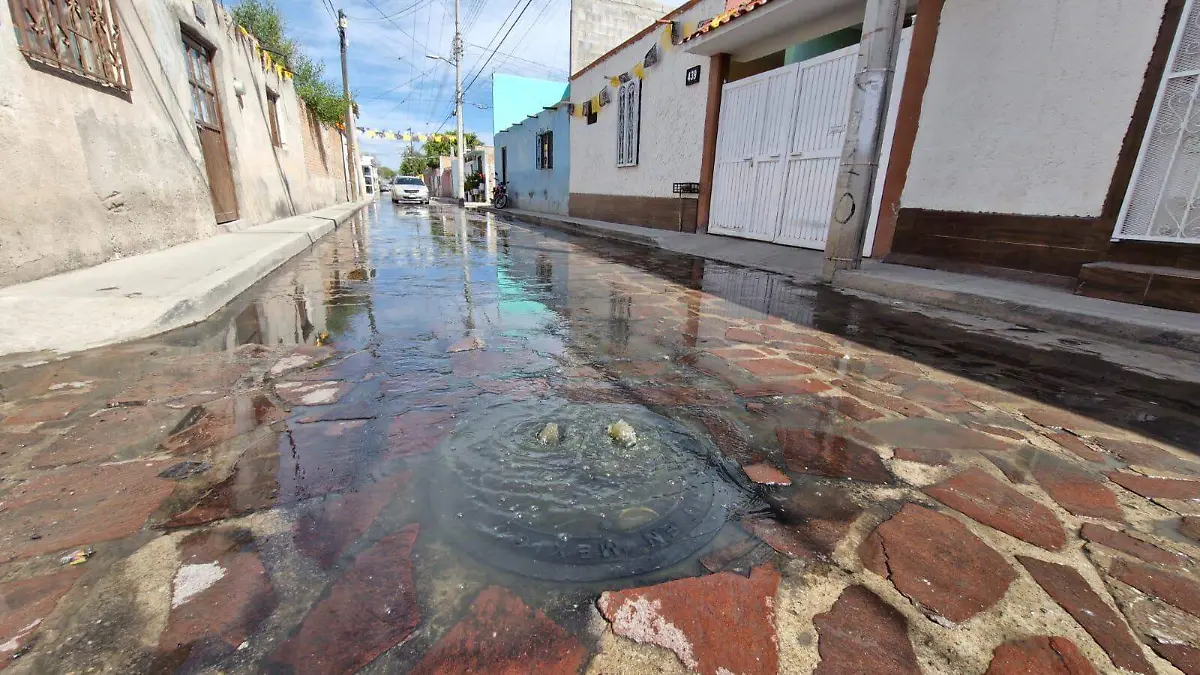 Aguas negras en Pozos